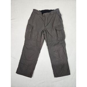Duluth Fleece Lined Cargo Pants‎ Mens Dark Gray Relaxed Fit Straight Leg Size L